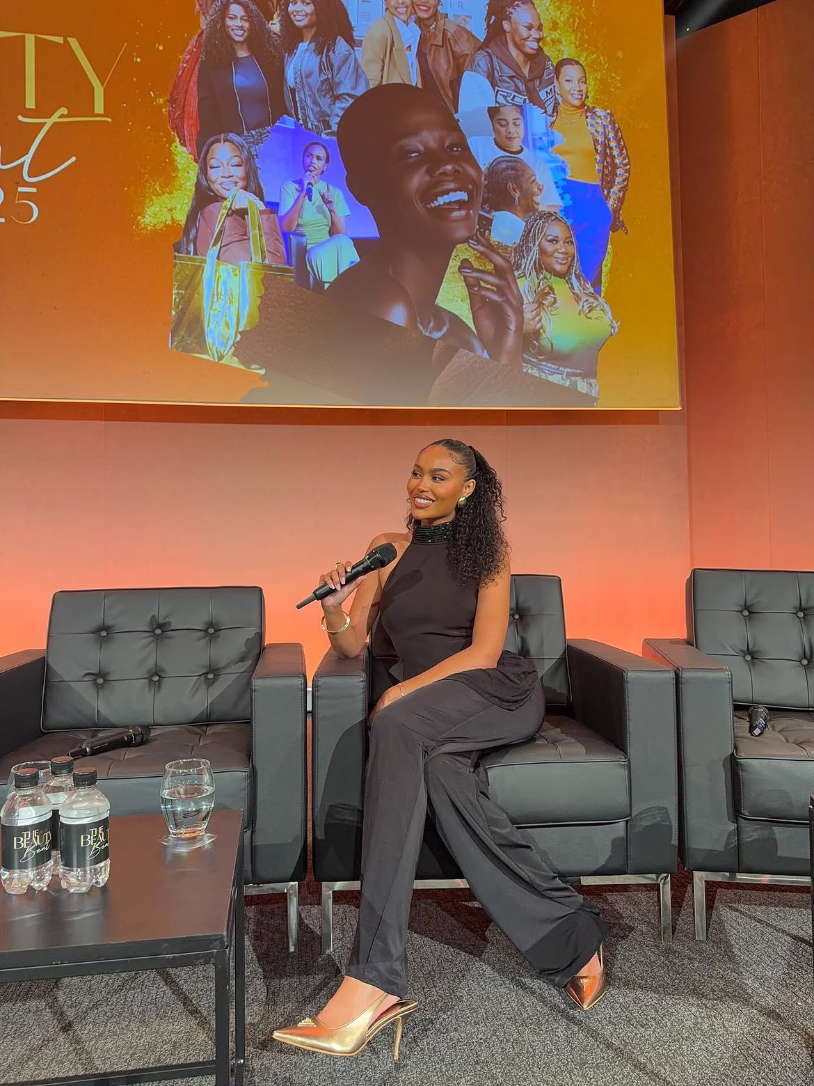 Loved speaking all things beauty & confidence on the panel today @thebeautybeatevent 🖤 sharing